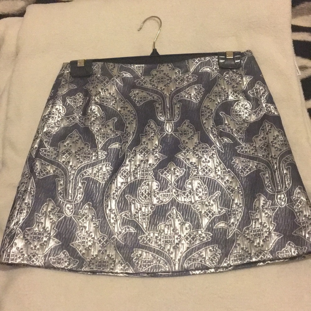 H&M Metallic Mini Skirt